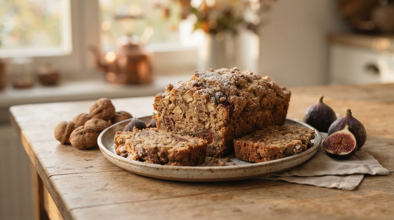 Appel/notencake met Vijgen