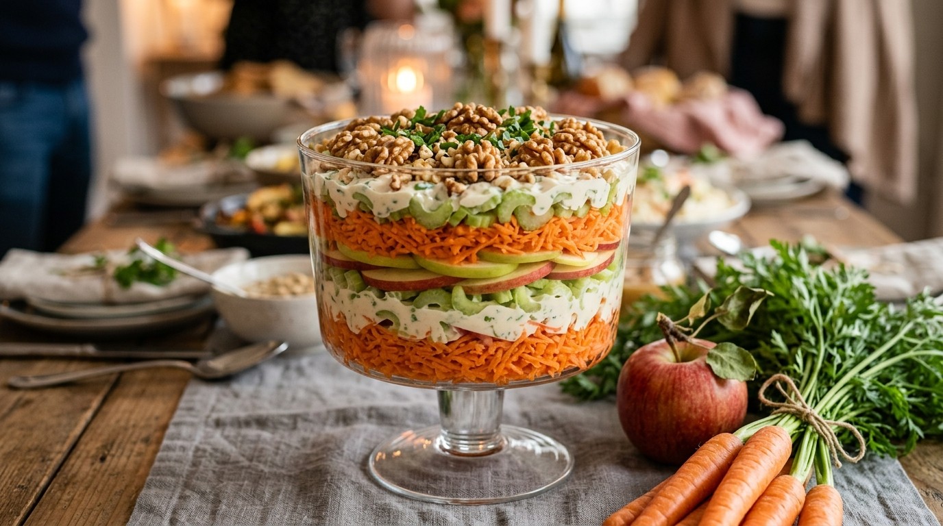 Appel-wortel-laagjessalade Voor Buffet