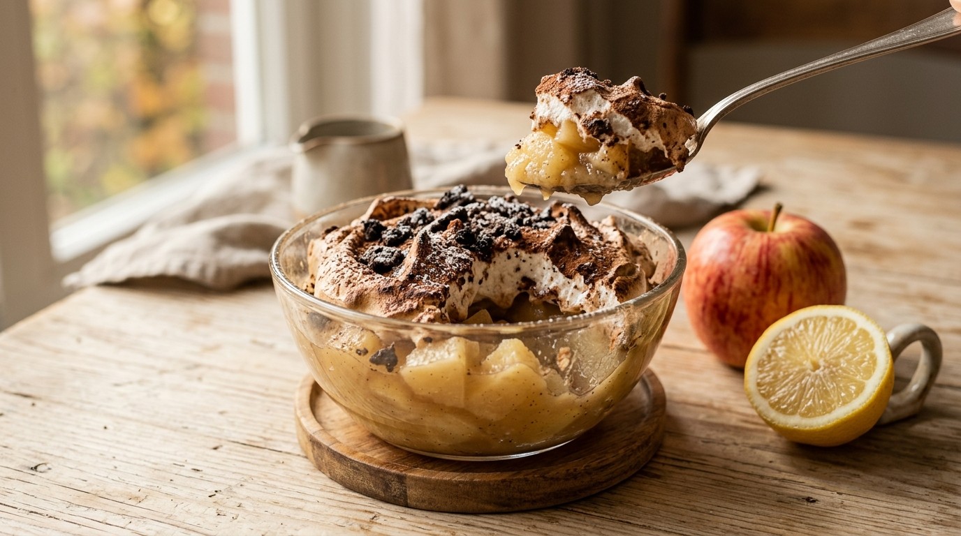 Appelcompote met Chocoschuim recept Appelcompote met Chocoschuim recept