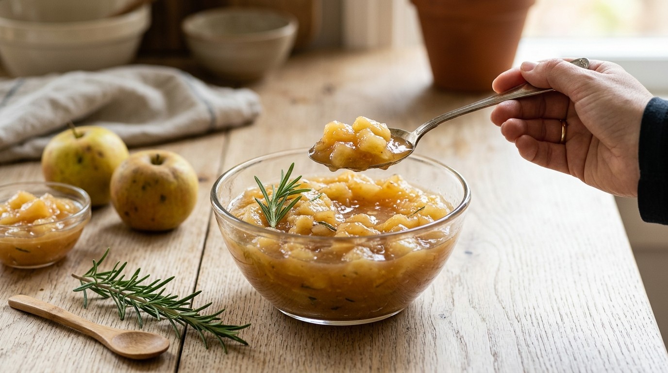 Appelcompote met Rozemarijn