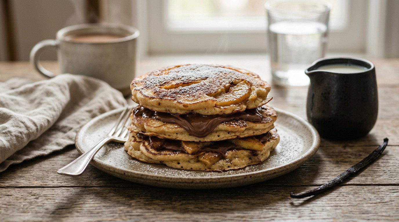 Appelpannenkoekjes met Hazelnootpasta