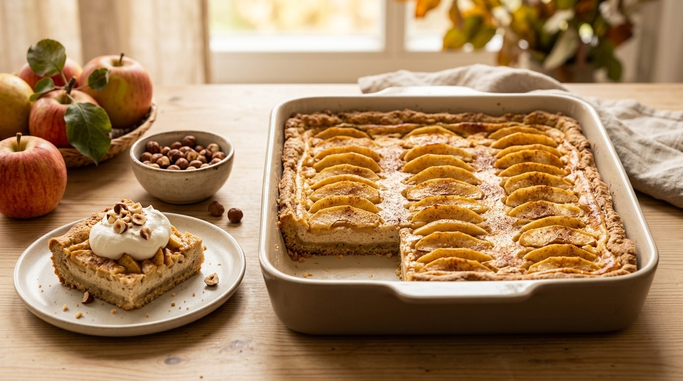 Appelplaatkoek met Room