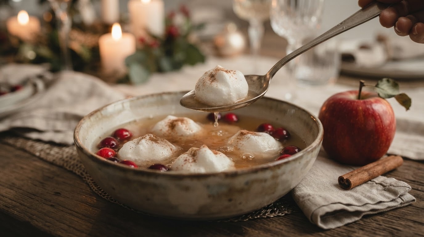 Appelsoep met Sneeuwballen