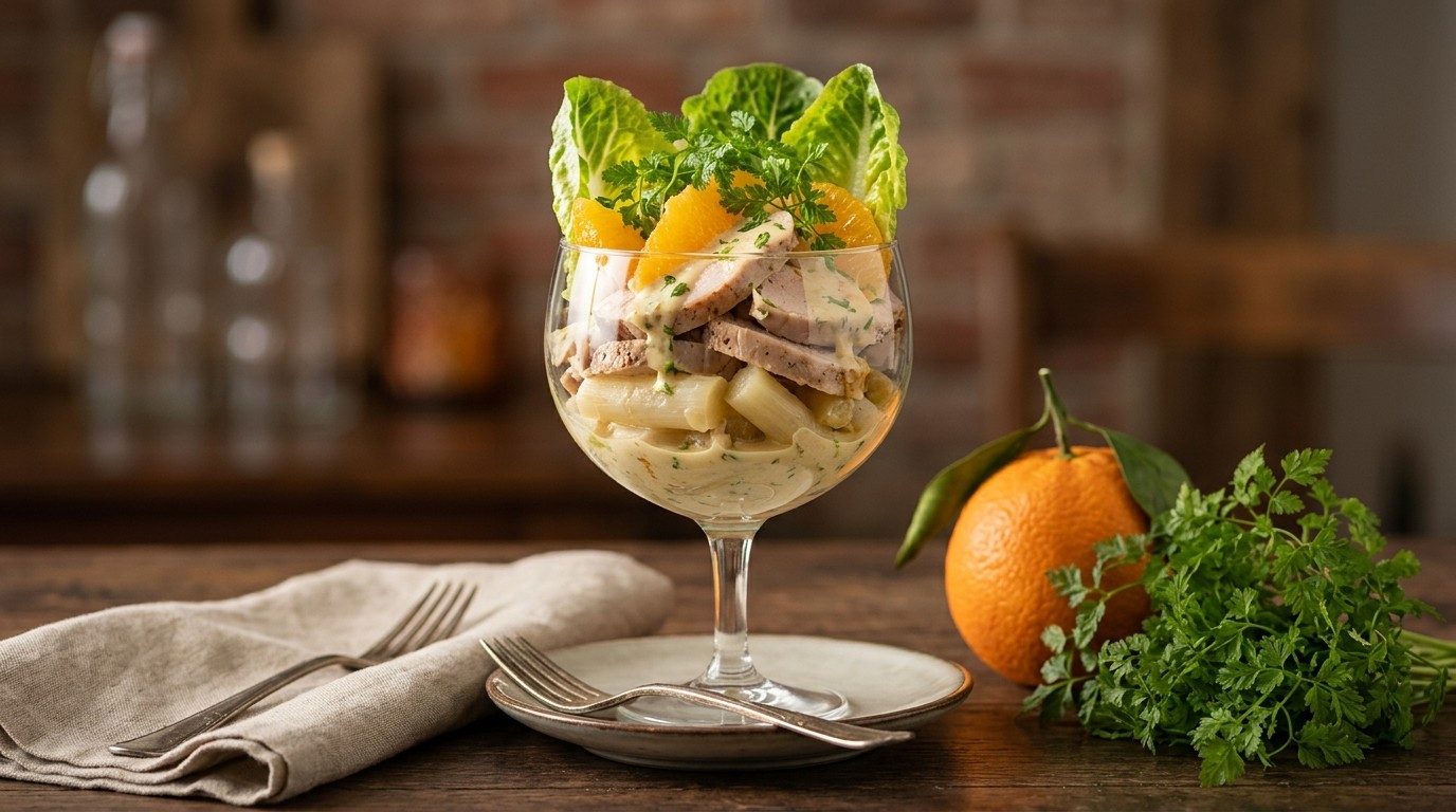 Aspergecocktail met Parelhoenfilet