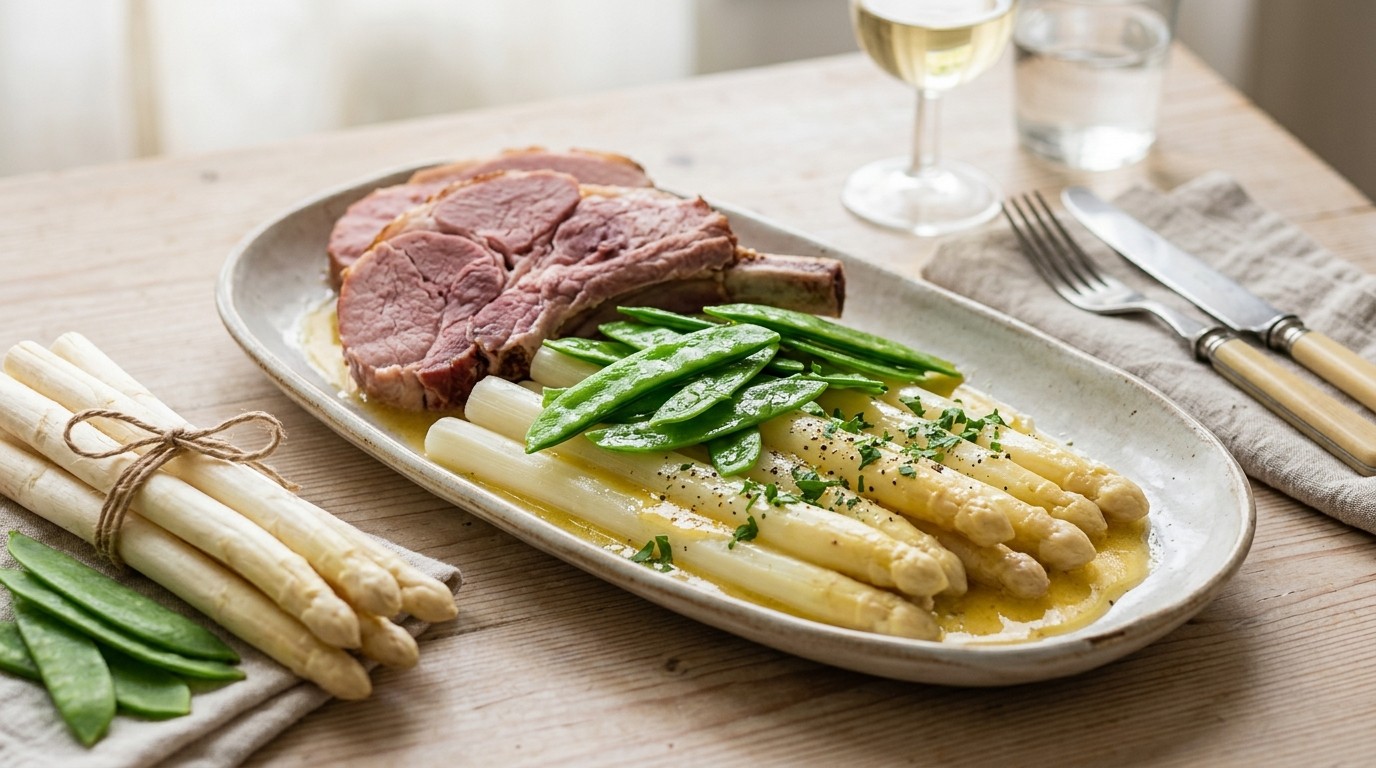 Asperges met Peultjes en Beenham