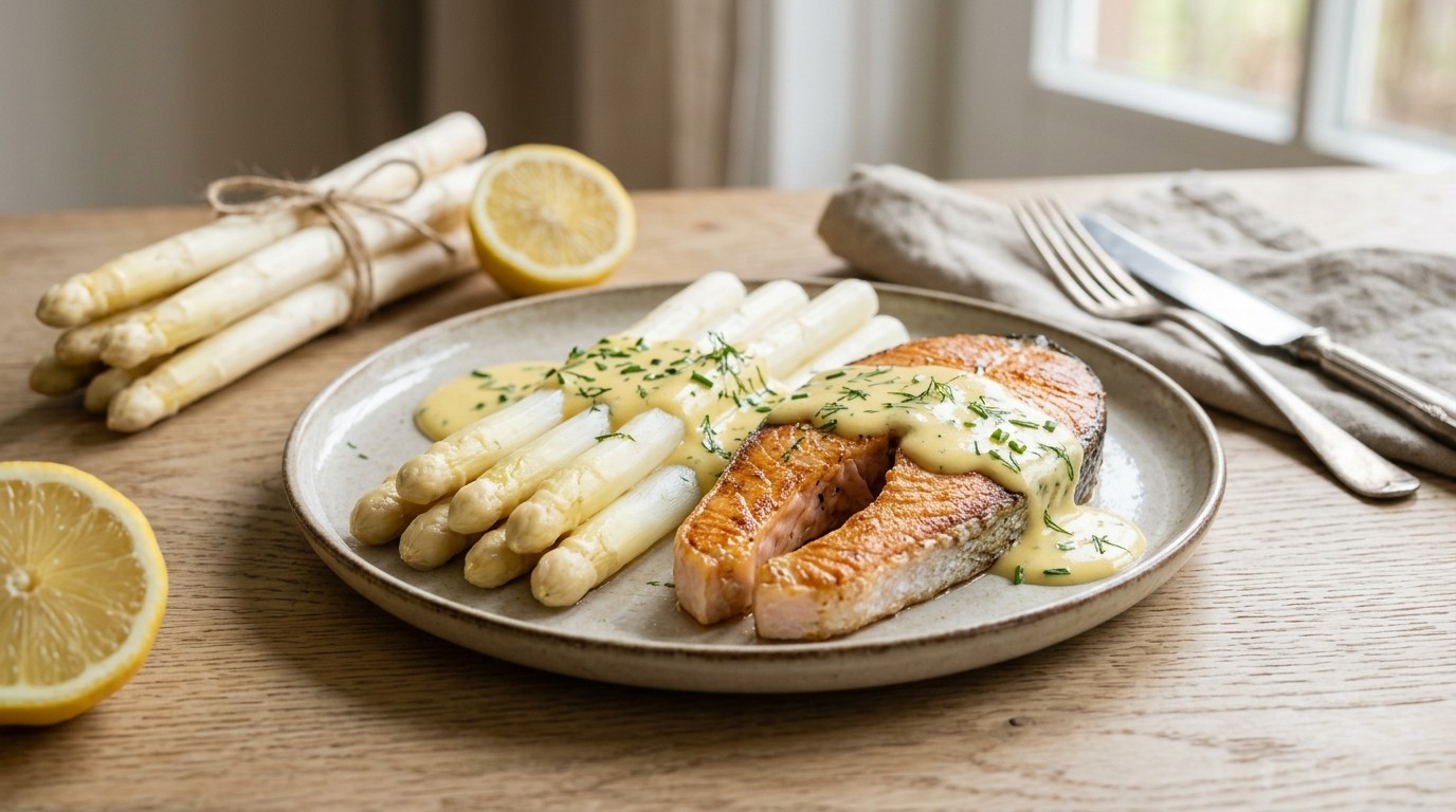 Asperges met Zalmsteak