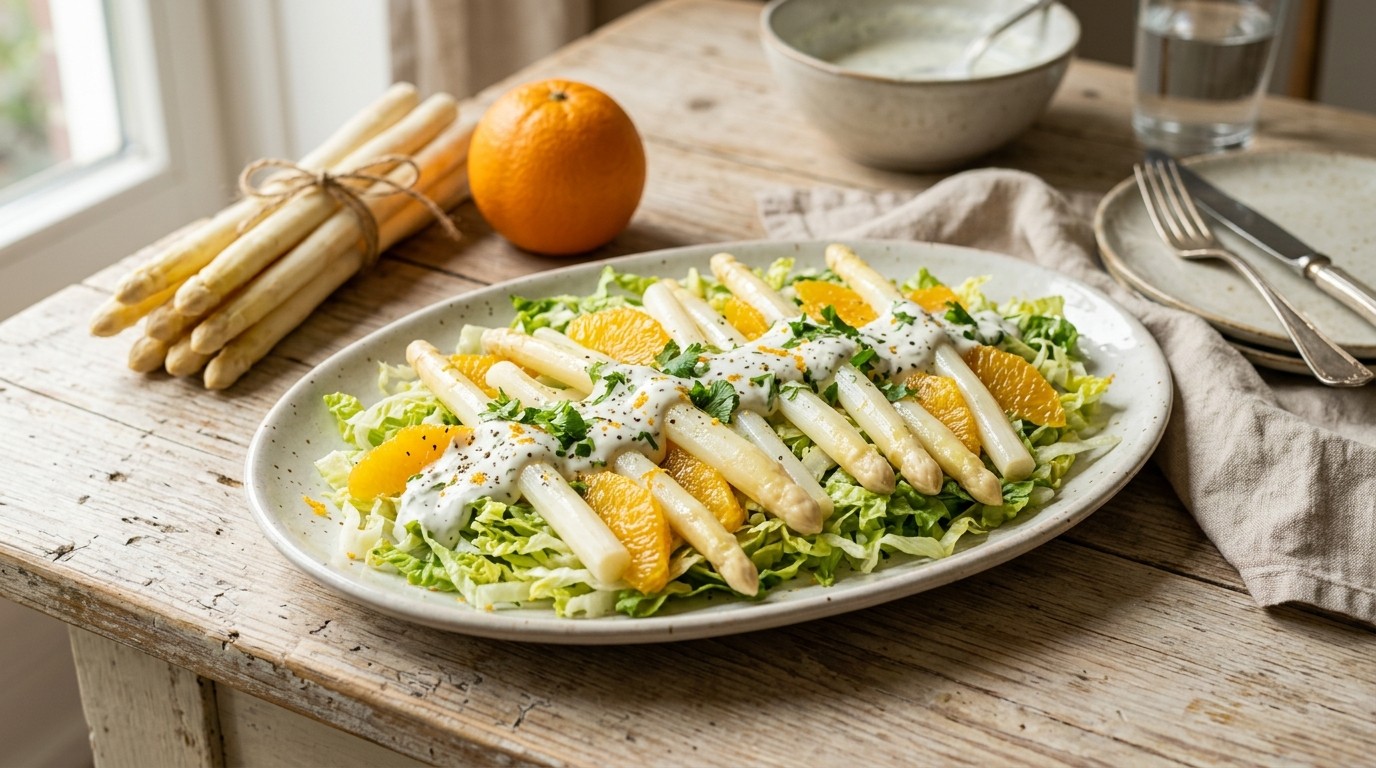 Aspergesalade met Sinaasappel