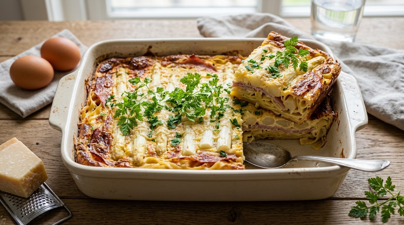 Aspergeschotel met ham