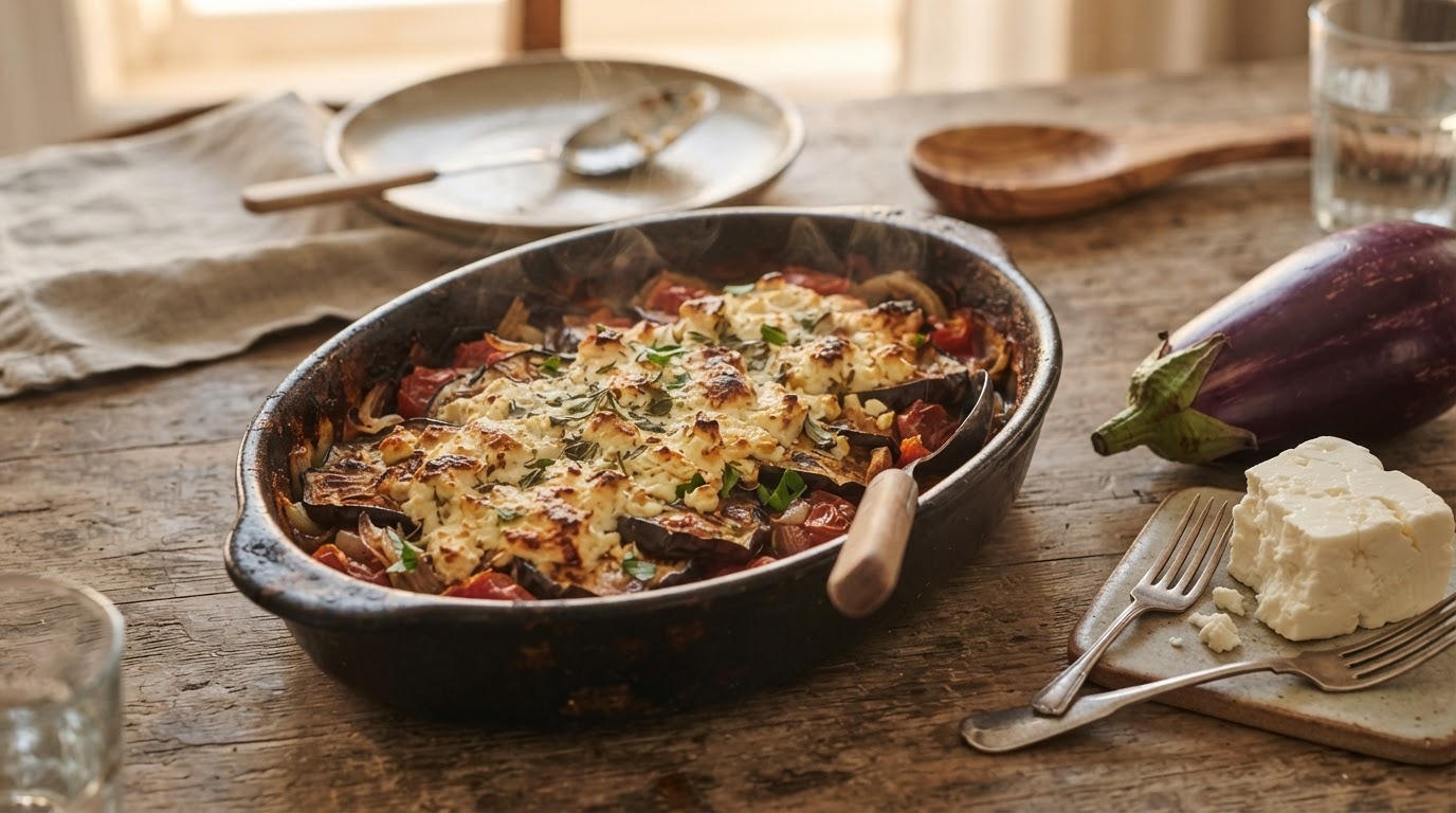 Aubergine met Feta uit de Oven