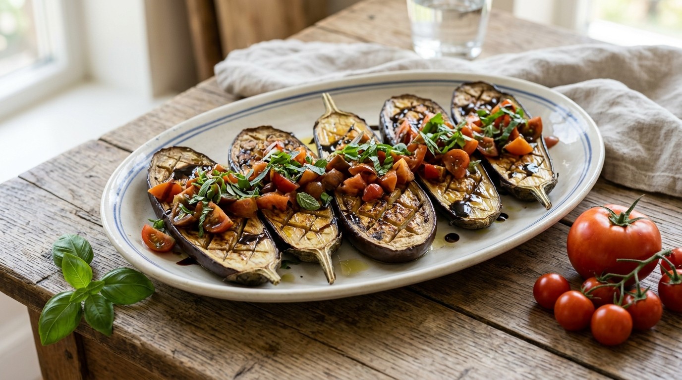 Aubergines met Tomaat