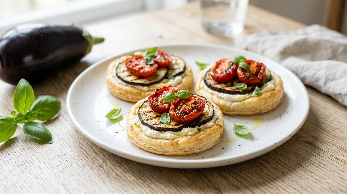 Auberginetaartjes met Ricottavulling