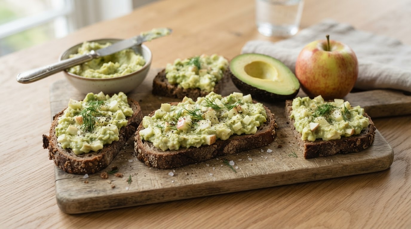 Avocado-appelbroodbeleg
