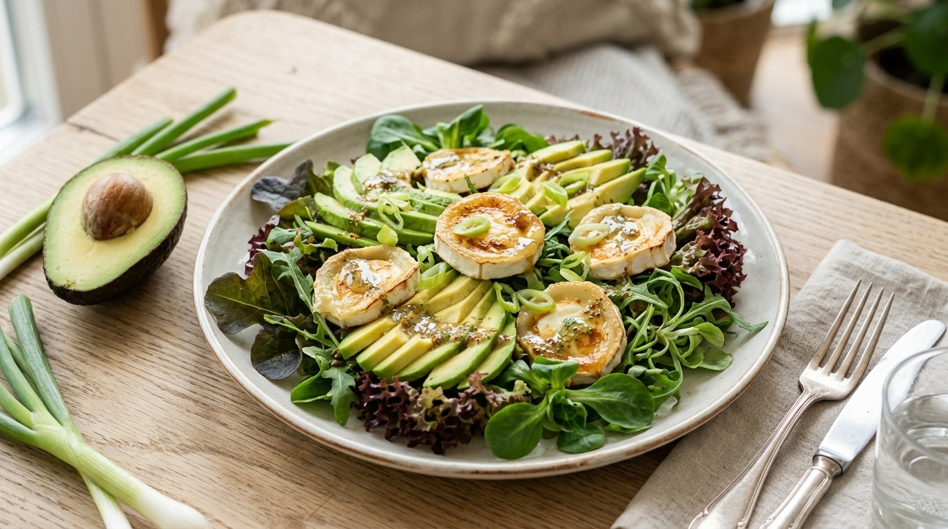 Avocado-geitenkaassalade