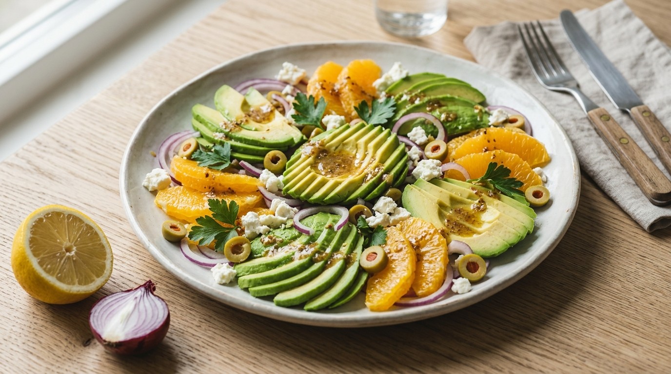 Avocado-sinaasappelsalade recept Avocado-sinaasappelsalade recept