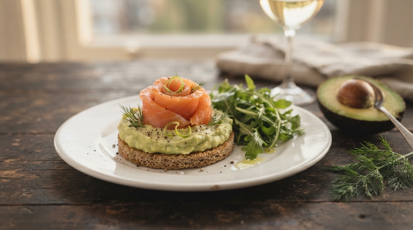 Avocadotaartje met Gerookte Zalm