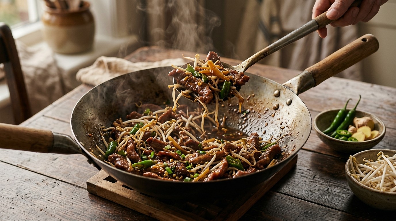 Babi Djahe (hamlappen met Gember en Taugé)