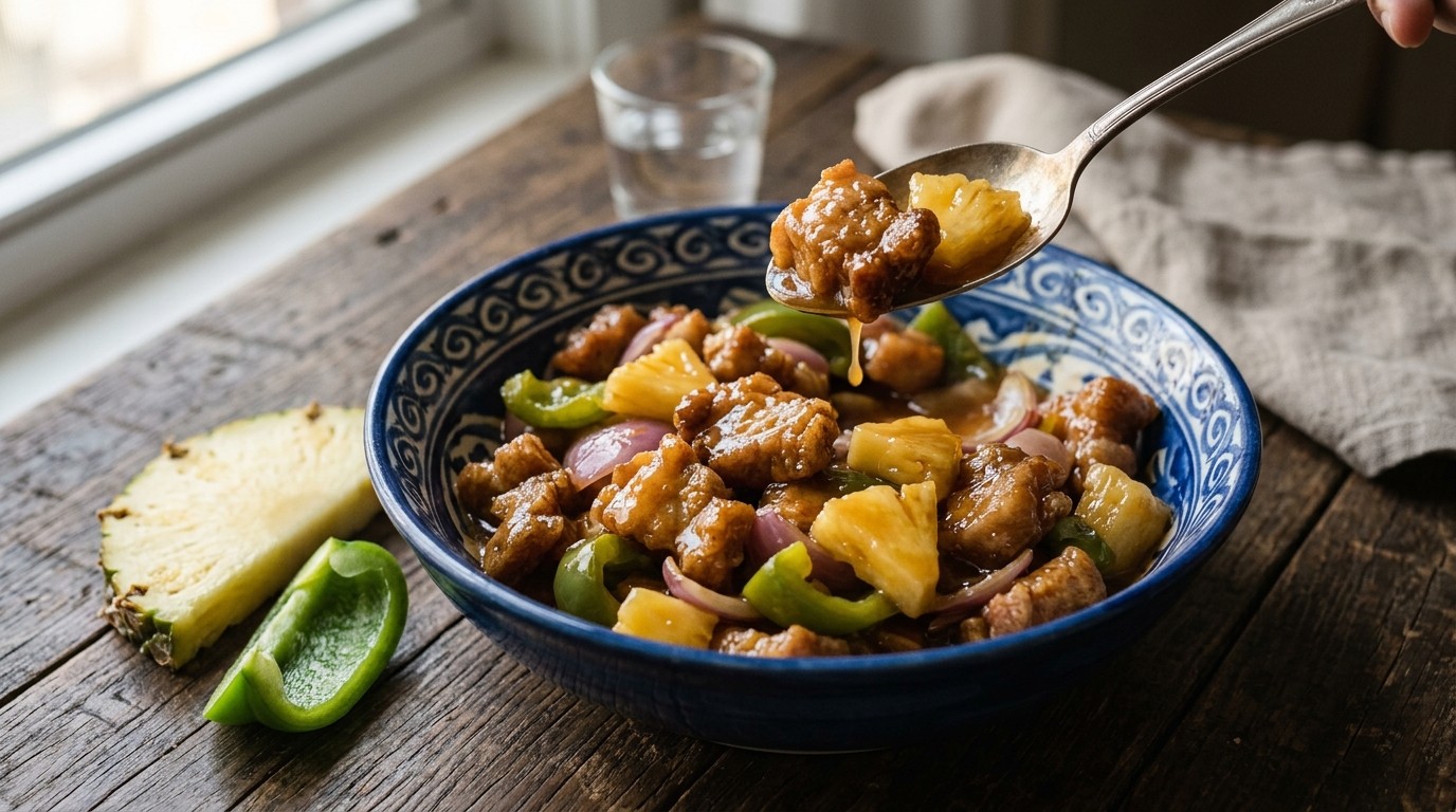 Babi Manis Asem (zoet Varkensvlees) recept Babi Manis Asem (zoet Varkensvlees) recept
