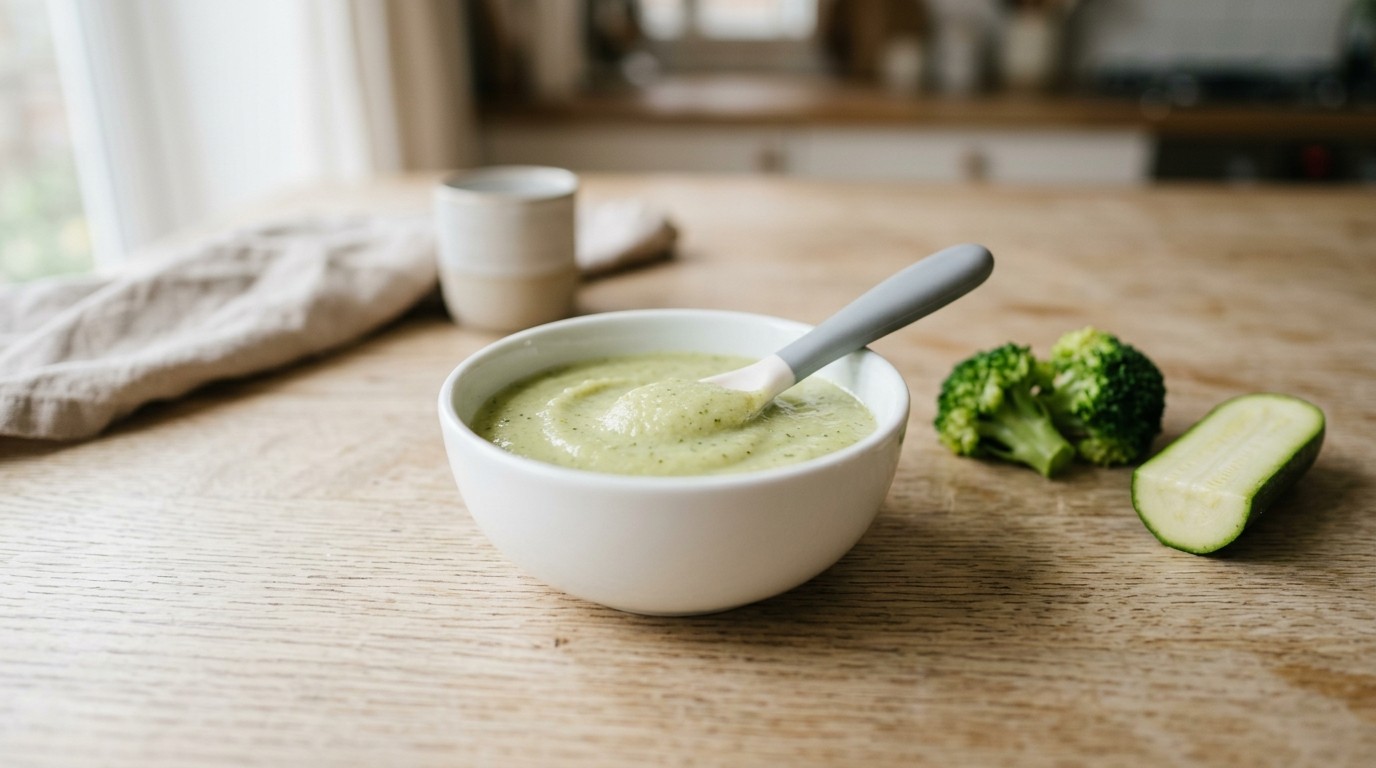 Babyhapje va. 6 Maanden met kip, Courgette, Rijst en Broccoli