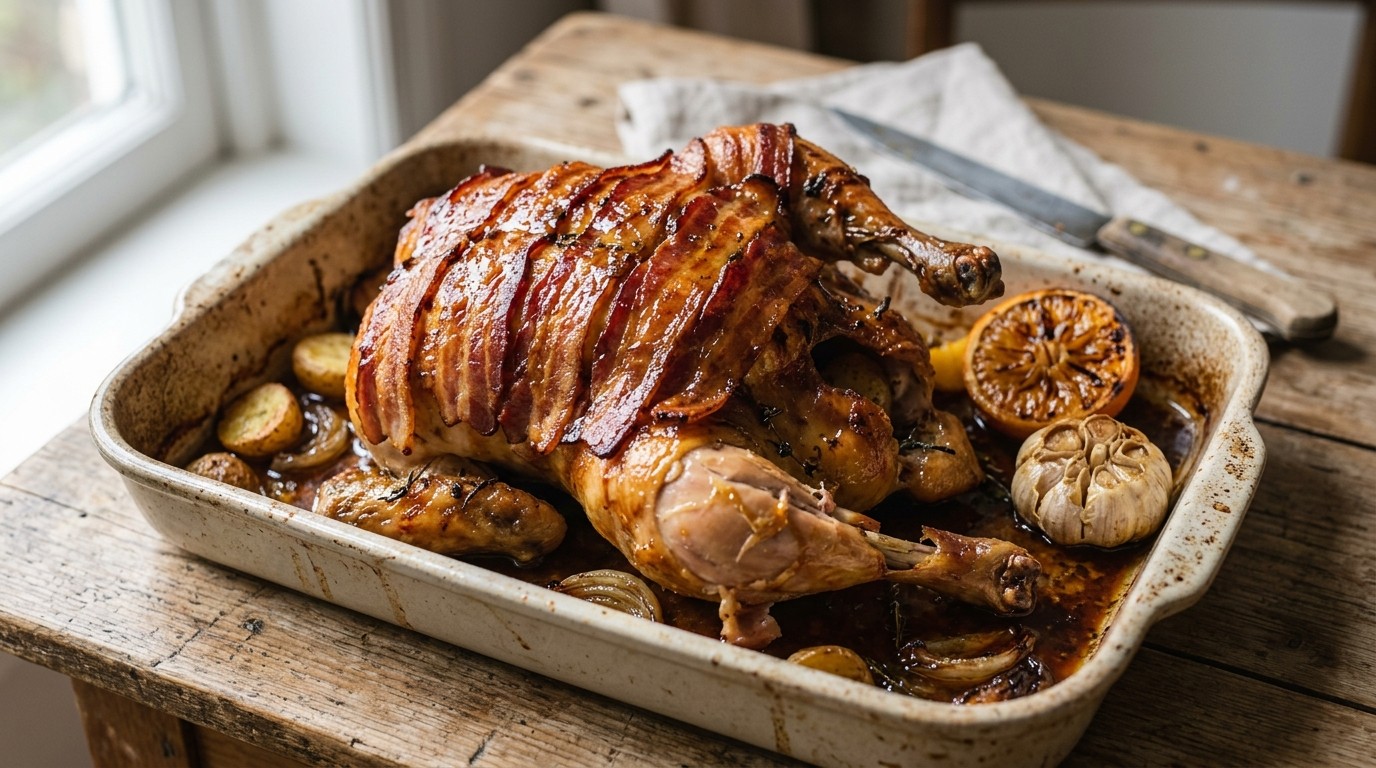 Bacon Belegde kip