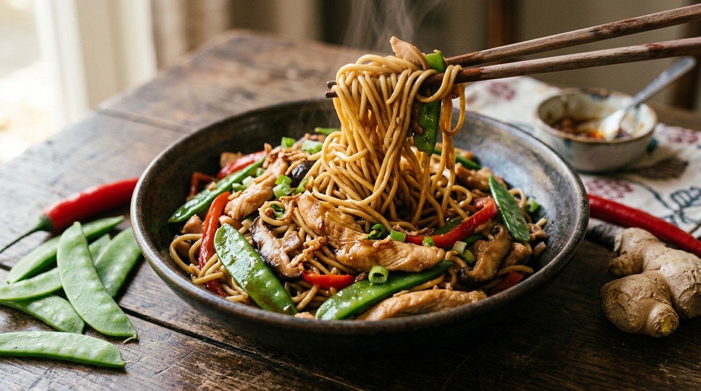 Bami met Peultjes en kip recept Bami met Peultjes en kip recept