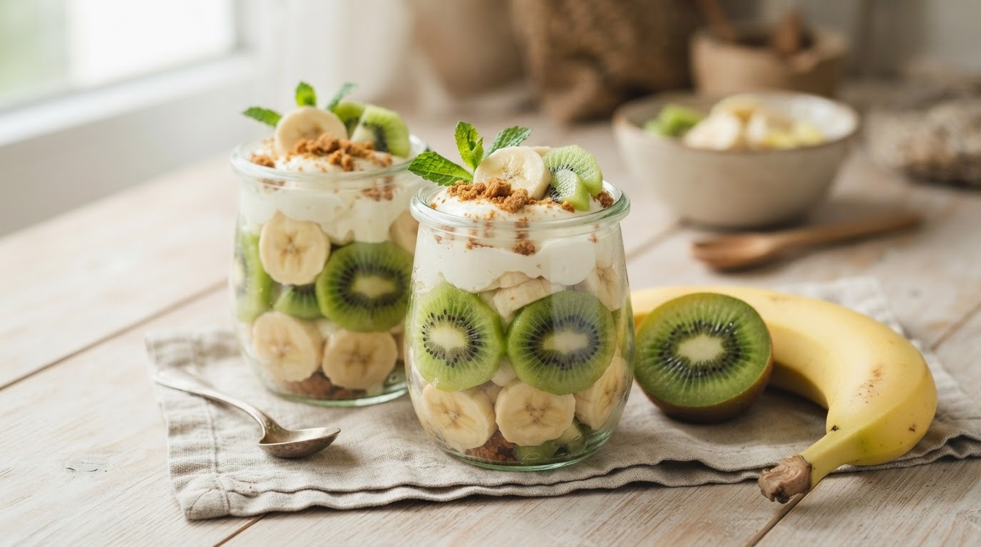 Banaan/kiwi Mascarpone recept Banaan/kiwi Mascarpone recept