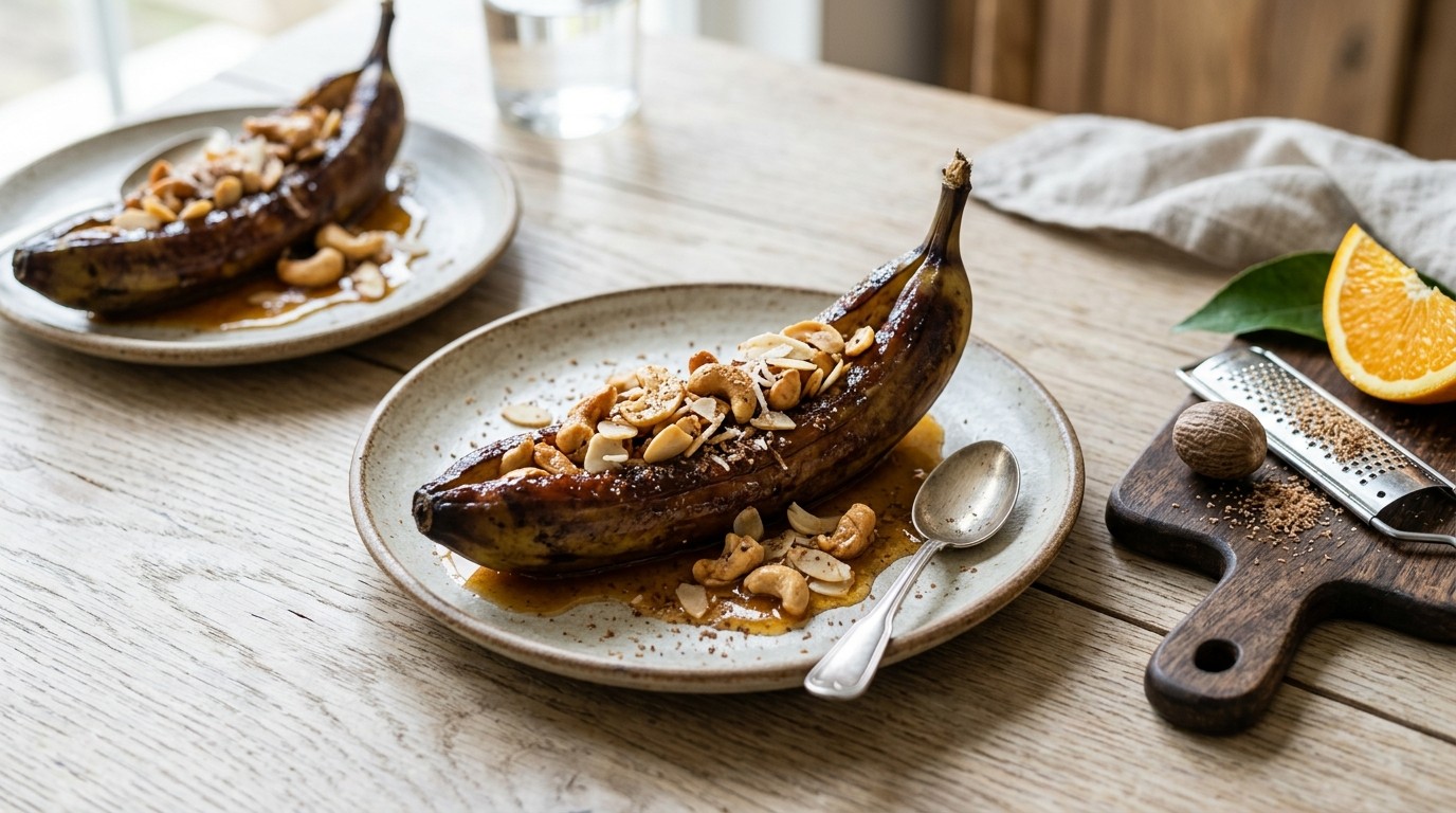 Banaan uit de Oven met Noten