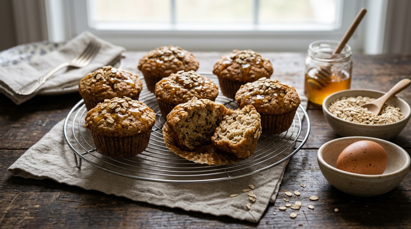Banaanmuffins met Honing