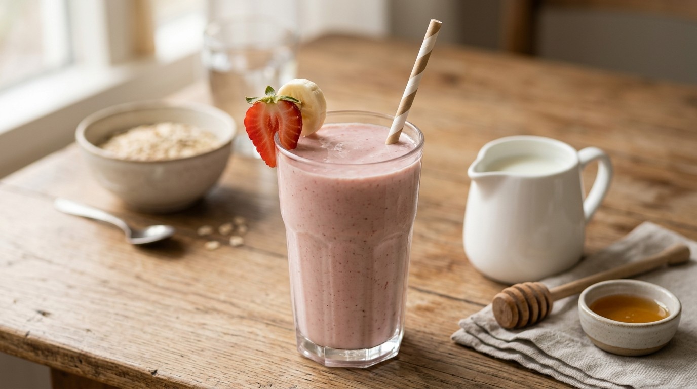 Bananen Aardbeien Smoothie