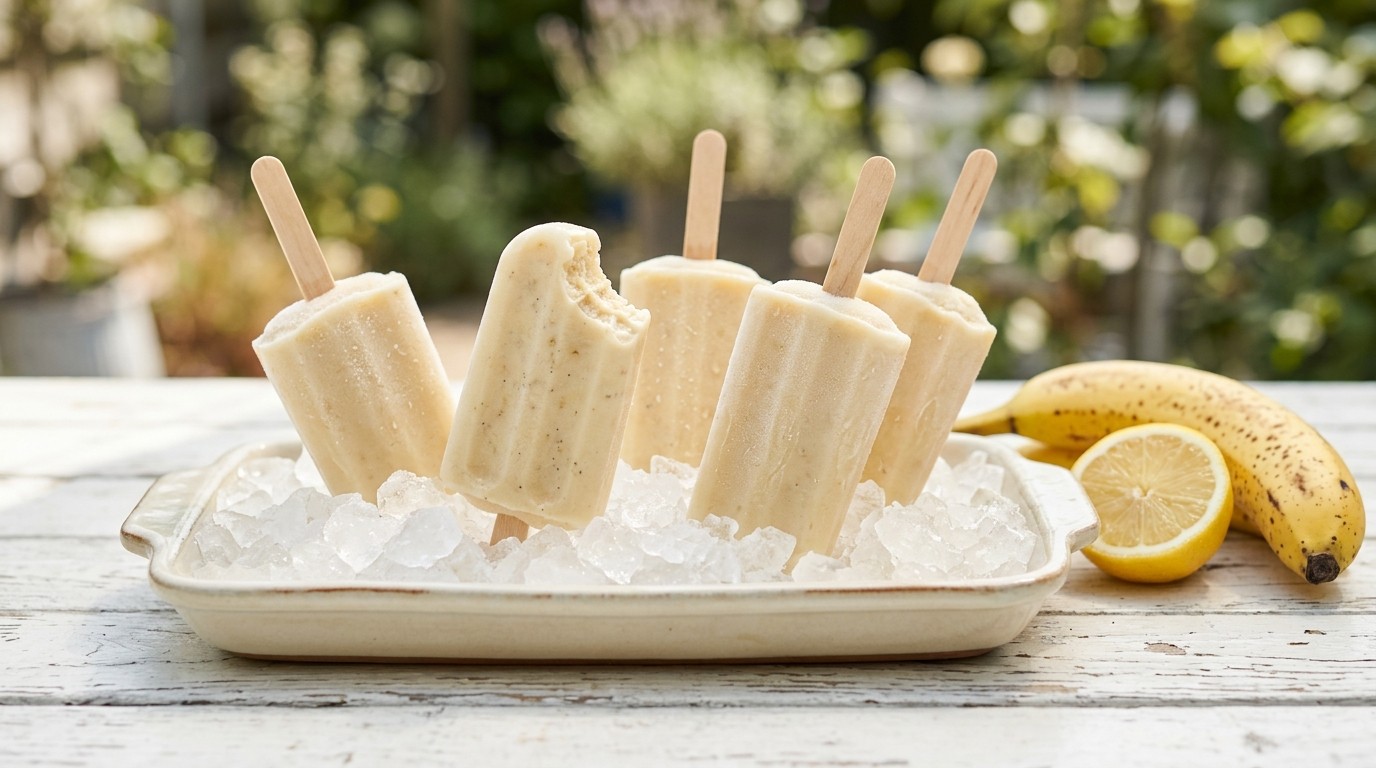 Bananensmoothie-ijsjes