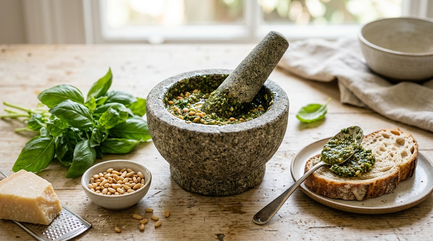 Basilicum-pesto recept Basilicum-pesto recept