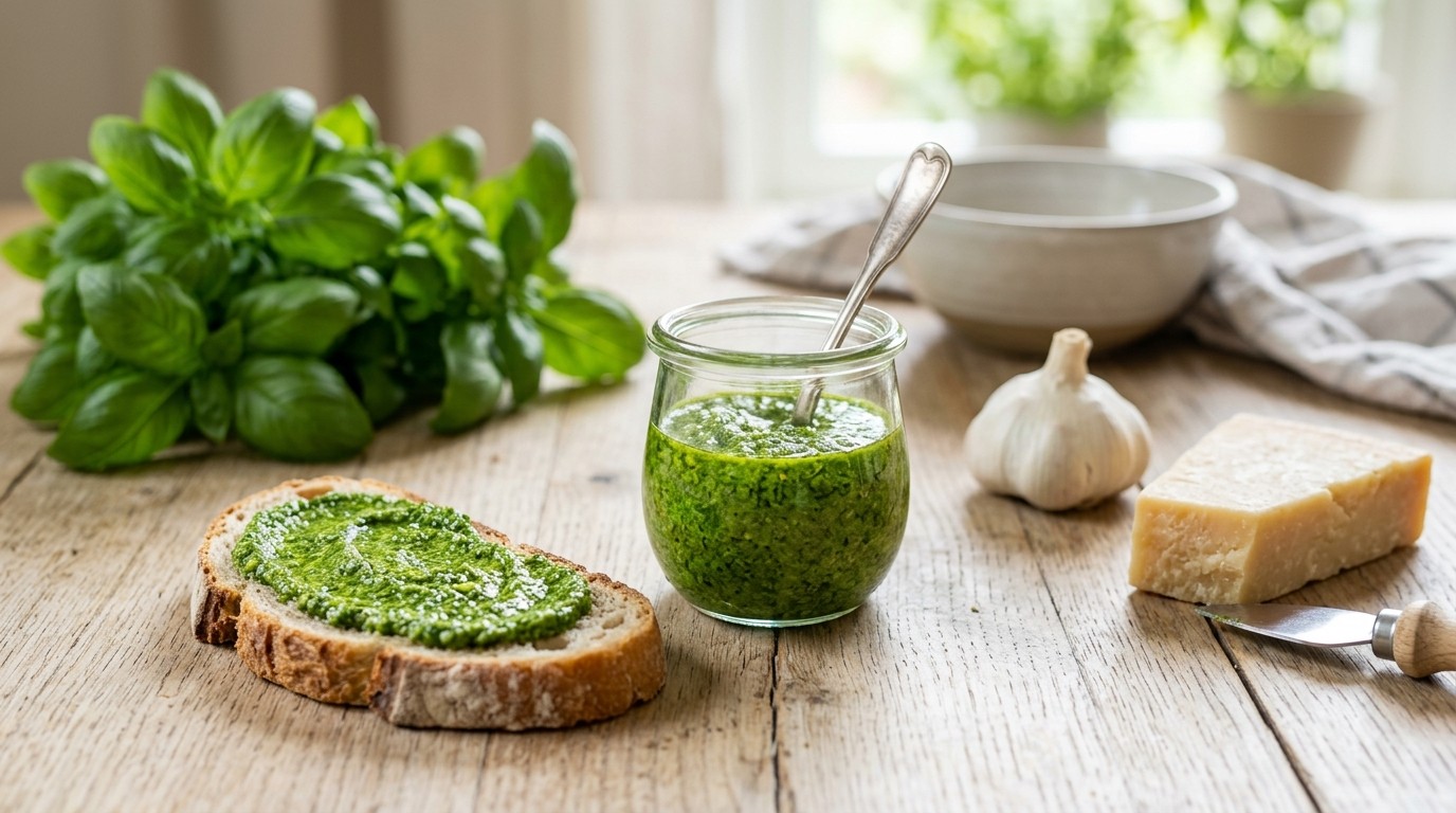 Basilicumpesto recept Basilicumpesto recept