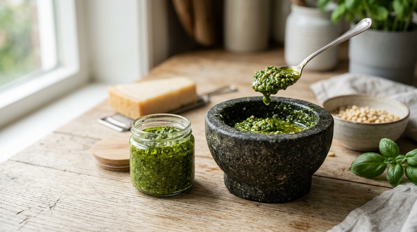 Basilicumpesto recept Basilicumpesto recept