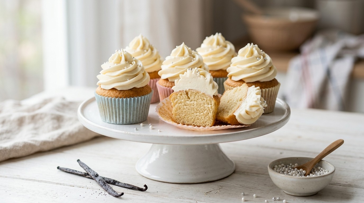 Basis Vanillecupcake recept Basis Vanillecupcake recept