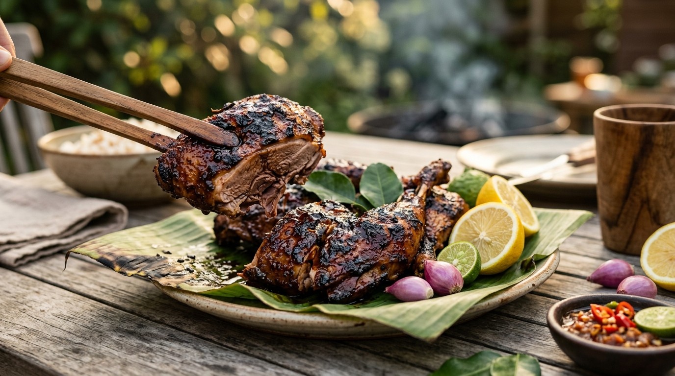 Bebek Bakar Limau (geroosterde Eend met Citroen)