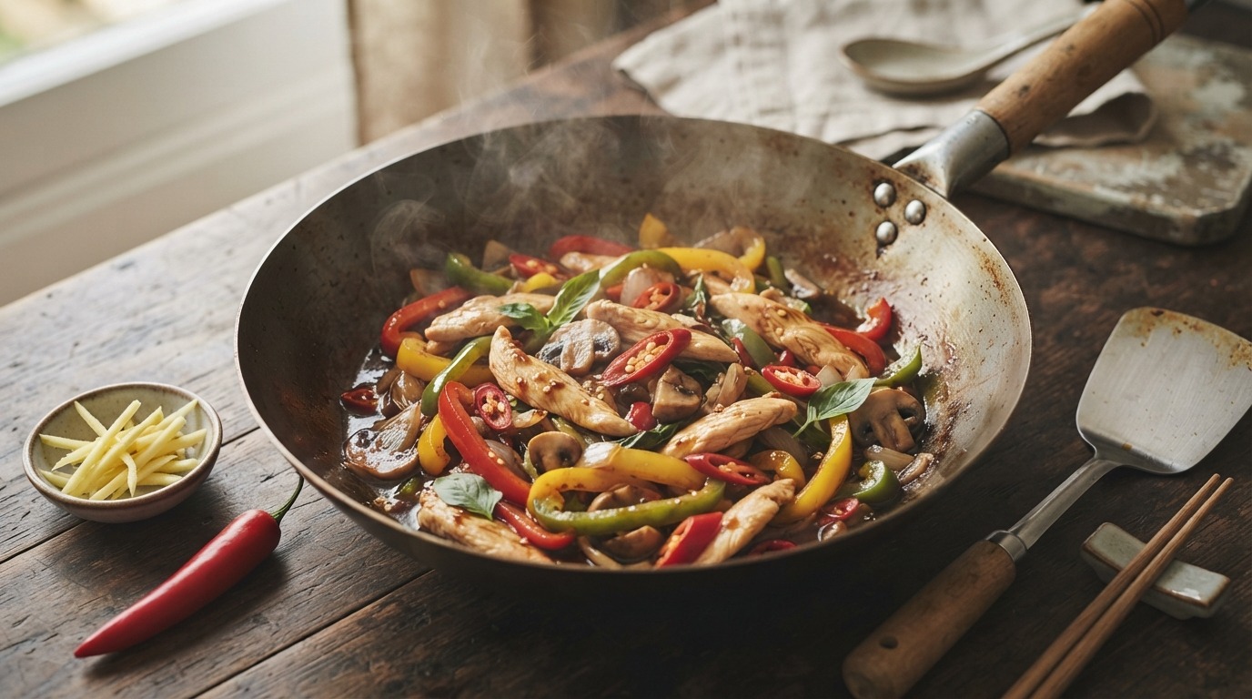 Beetgare Paprika's in een Pittige Oosterse Saus