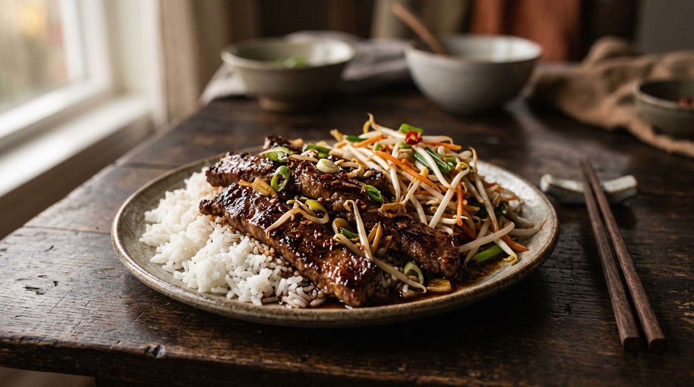 Biefstuk Ketjapsaus met Rijst