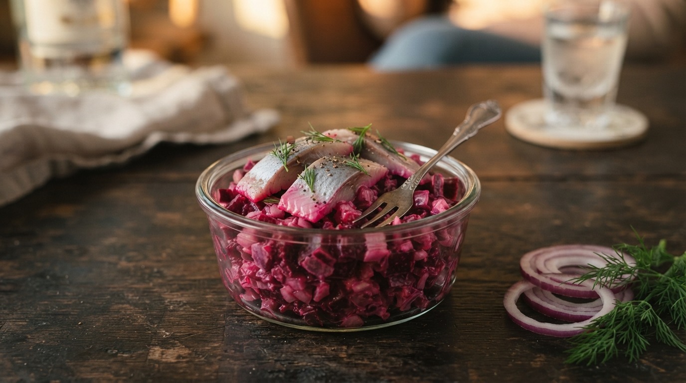 Bietensalade met Zure Haring