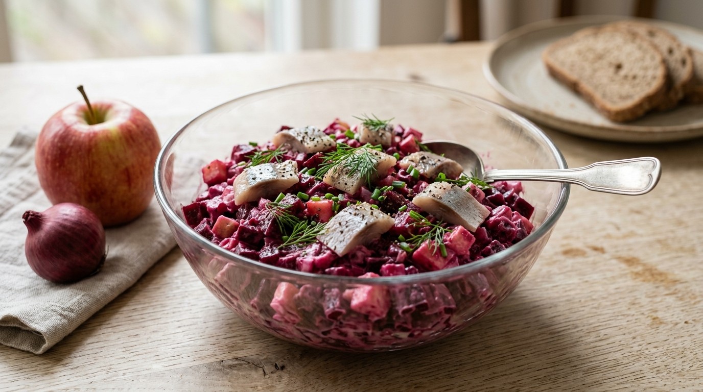 Bietjes-haringsalade