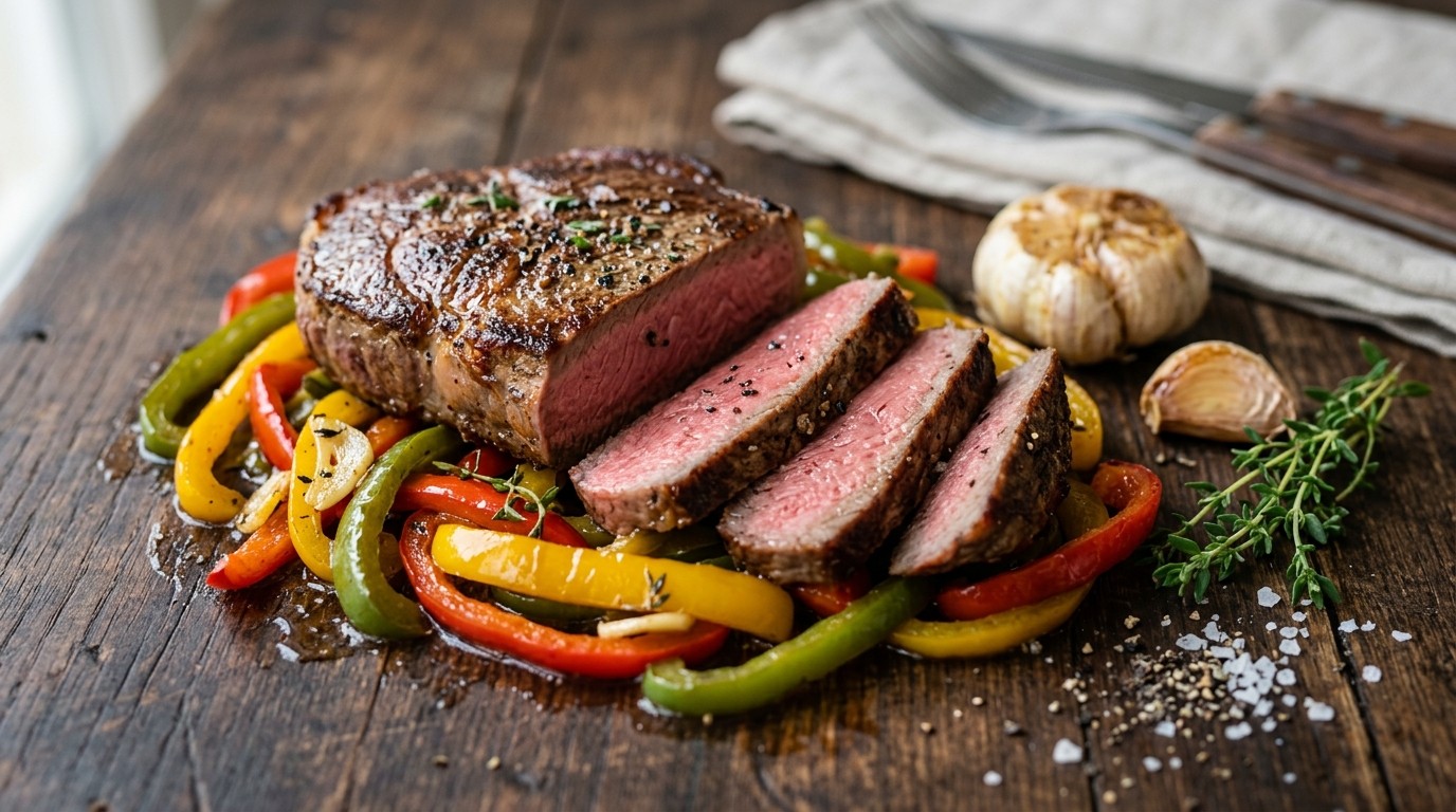 Bietstuk met Gekleurde Paprika
