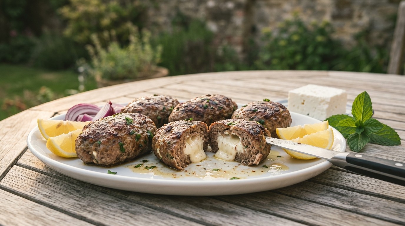 Bifteki (met Feta Gevulde Gehaktballetjes)