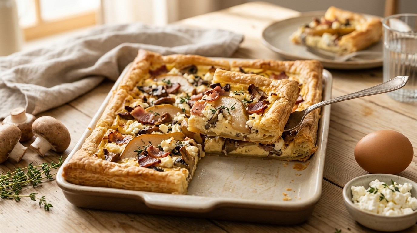 Bladerdeeg met Feta en Peer recept Bladerdeeg met Feta en Peer recept