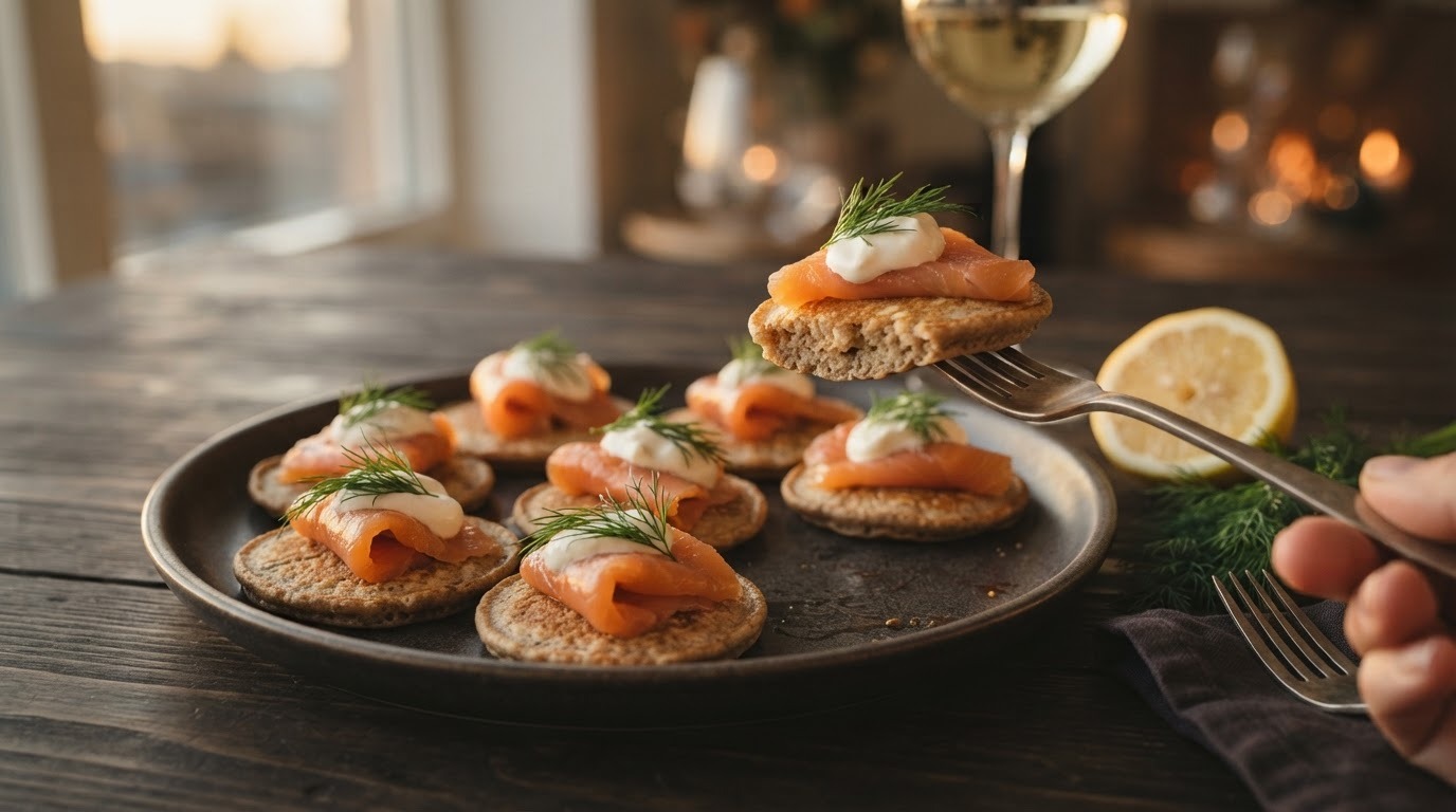 Blini's met Gerookte Zalm