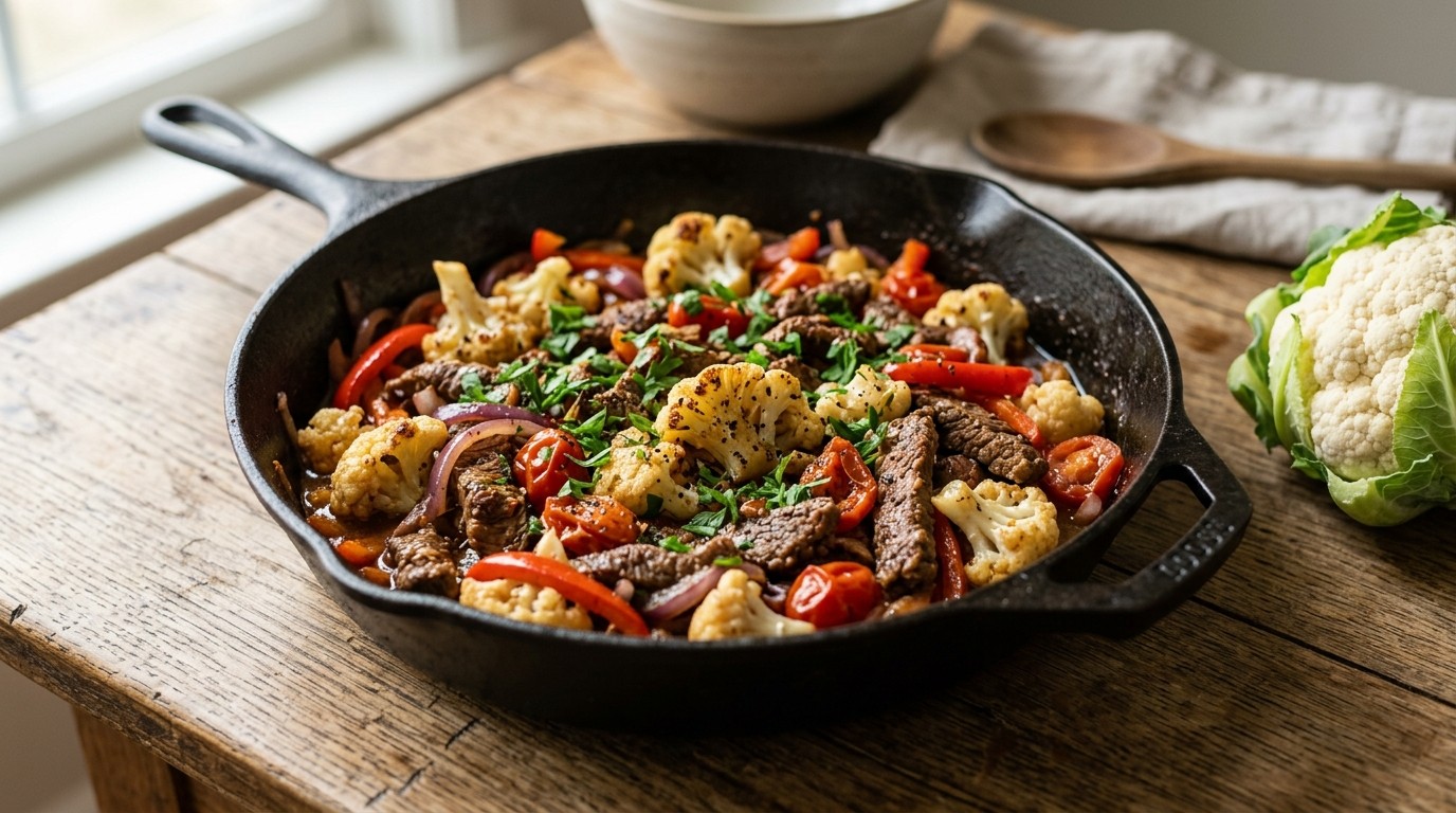Bloemkool met Runderreepjes recept Bloemkool met Runderreepjes recept