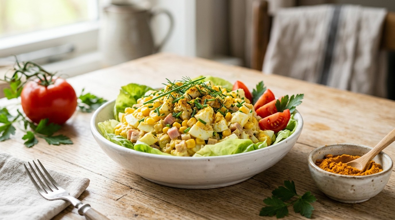 Boereneiersalade met Kerrie