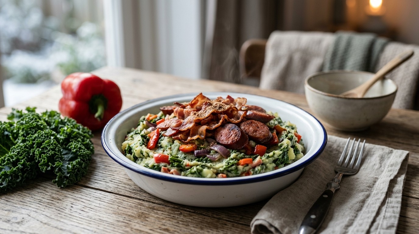 Boerenkoolstampot met Paprika