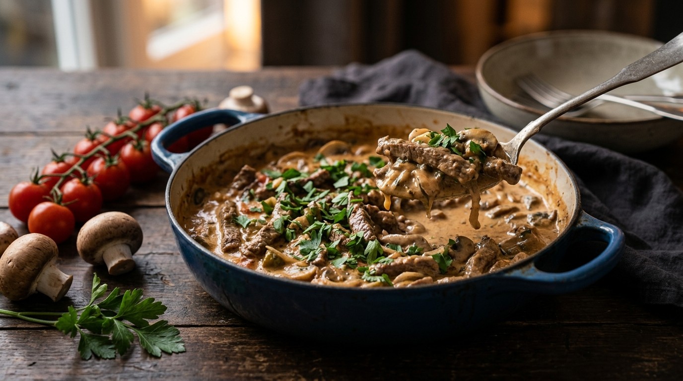 Boeuf Stroganoff