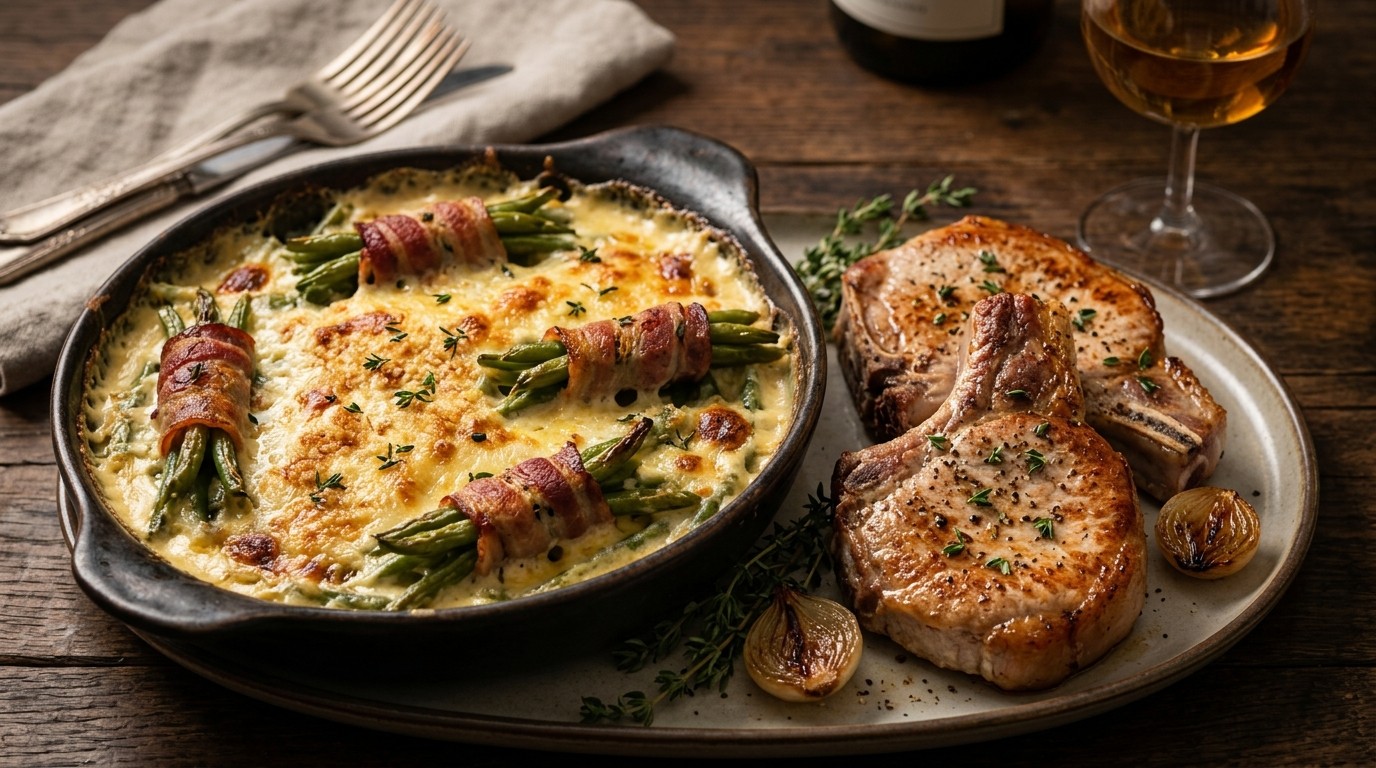 Bonengratin met Karbonade