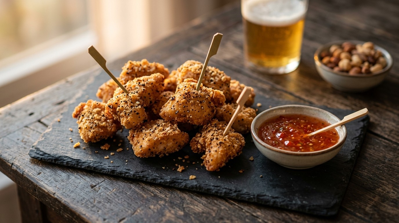 Borrelhapje Kipfilet met Peper