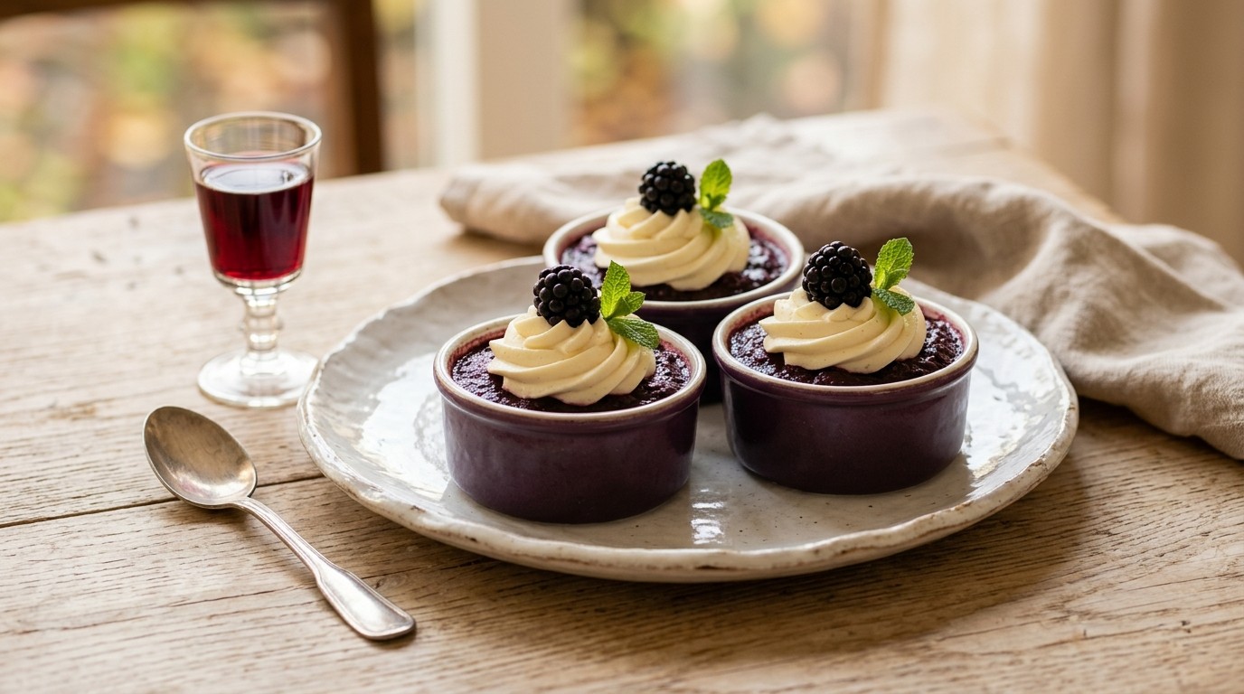 Bramenpuree met Vanilleroom