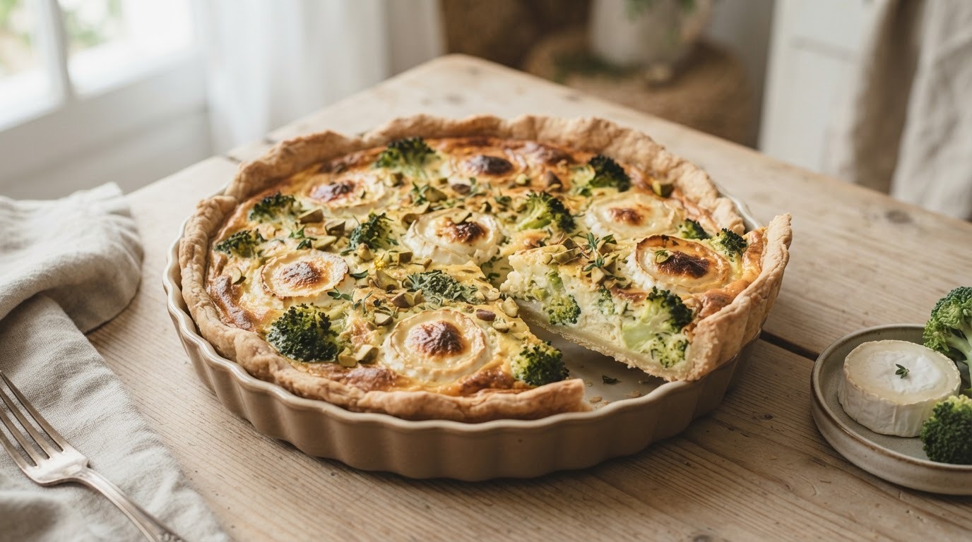 Broccoli-geitenkaas Quiche
